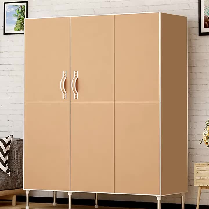 49.2-inch Wide Door-type Fashionable Fabric Wardrobe, 19mm Diameter Thickened And Thickened Steel Pipe, Stable Bracket, Double Hanging RodsThe Door Panel Adopts Strong Magnetic Attraction, Is Sealed And Adhered, Portable Closets