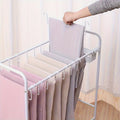 Rolling Pants Rack Trolley, with 18 Hangers, Space Saving Closet Storage Organizer for Skirt Dress Jeans Trouser Belt (Size : 18 Hangers)