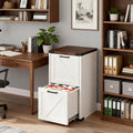 Bonnlo Farmhousel File Cabinet with 2 Drawer, Filing Organizer for Letter File Folder Storage, Metal Archivador for Home Office