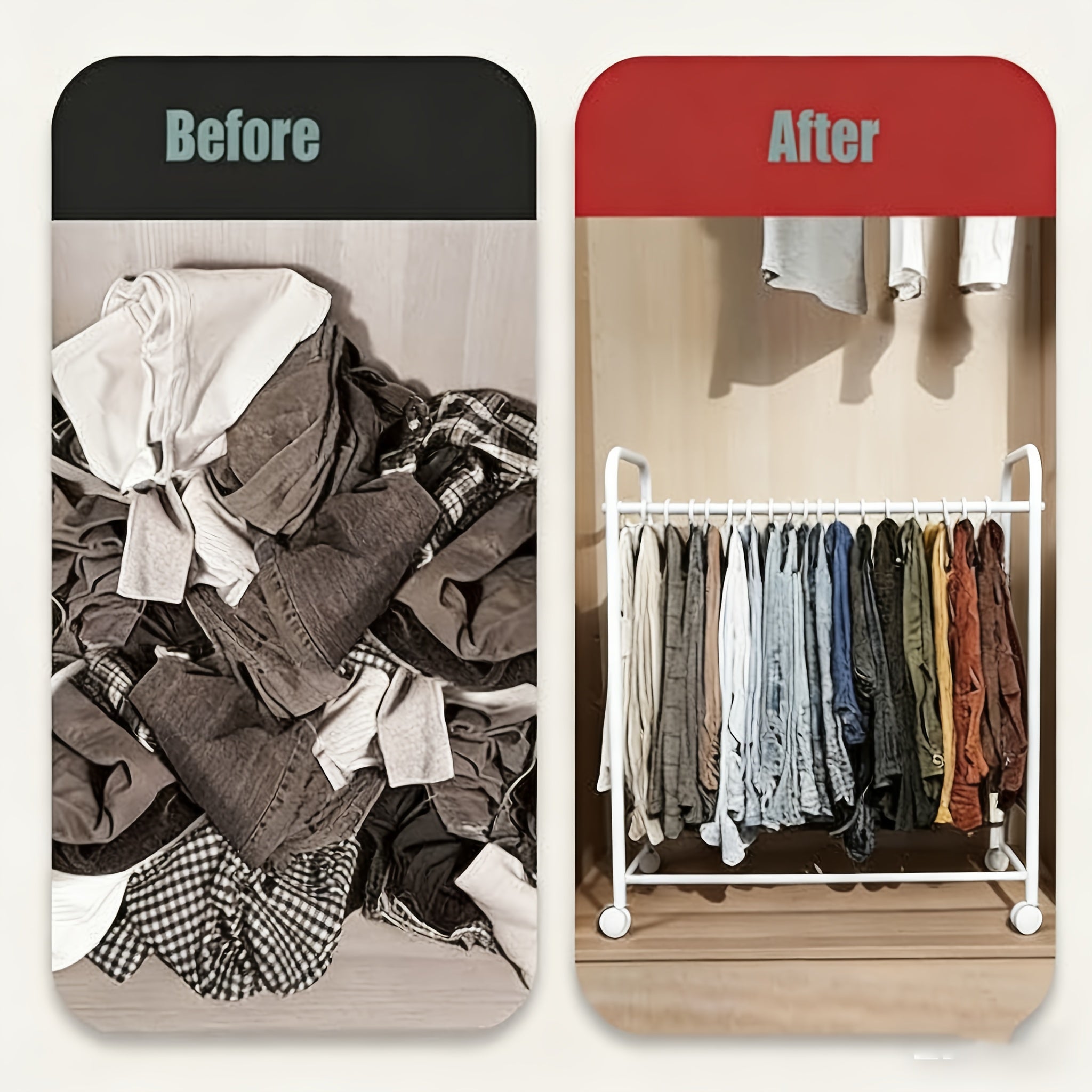 Rolling Pants Rack Trolley, with 18 Hangers, Space Saving Closet Storage Organizer for Skirt Dress Jeans Trouser Belt (Size : 18 Hangers)