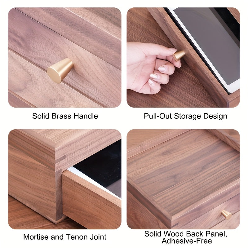 Solid Wood Office Desk Storage Box, Japanese-Style Drawer Cosmetic And Jewelry Organizer, Wooden Storage Cabinet with Drawers, Solid Wood Multi-Drawer Storage Cabinet, Suitable for Dining And Living Rooms, Space-Saving Furniture