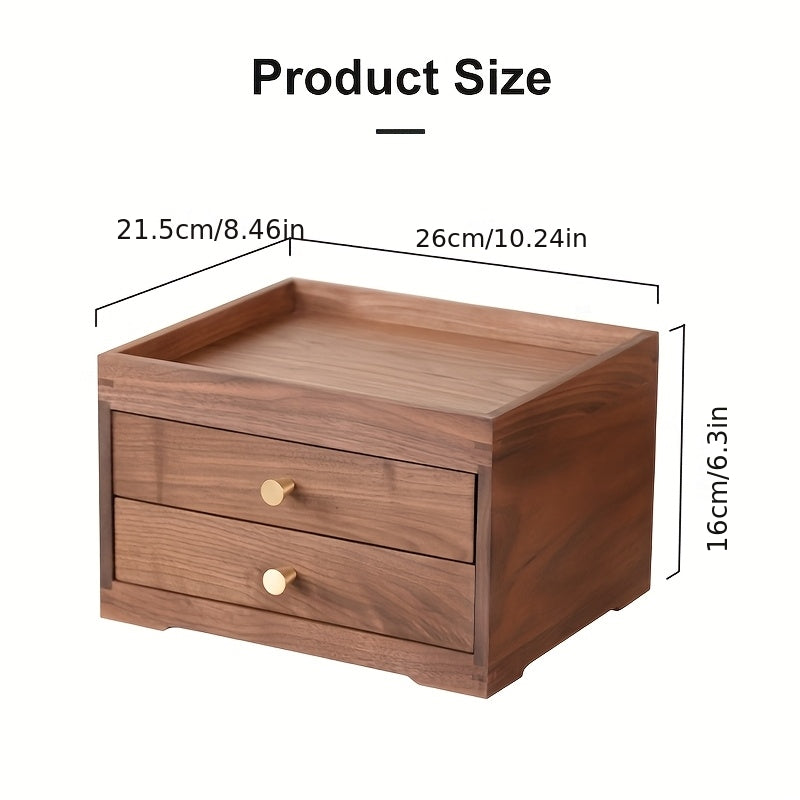Solid Wood Office Desk Storage Box, Japanese-Style Drawer Cosmetic And Jewelry Organizer, Wooden Storage Cabinet with Drawers, Solid Wood Multi-Drawer Storage Cabinet, Suitable for Dining And Living Rooms, Space-Saving Furniture